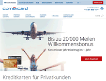 Tablet Screenshot of cornercard.ch
